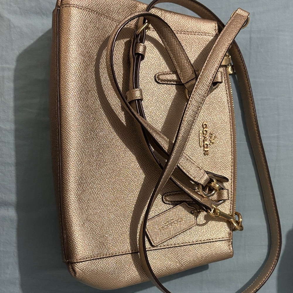 Coach Metallic Gold Shoulder Bag